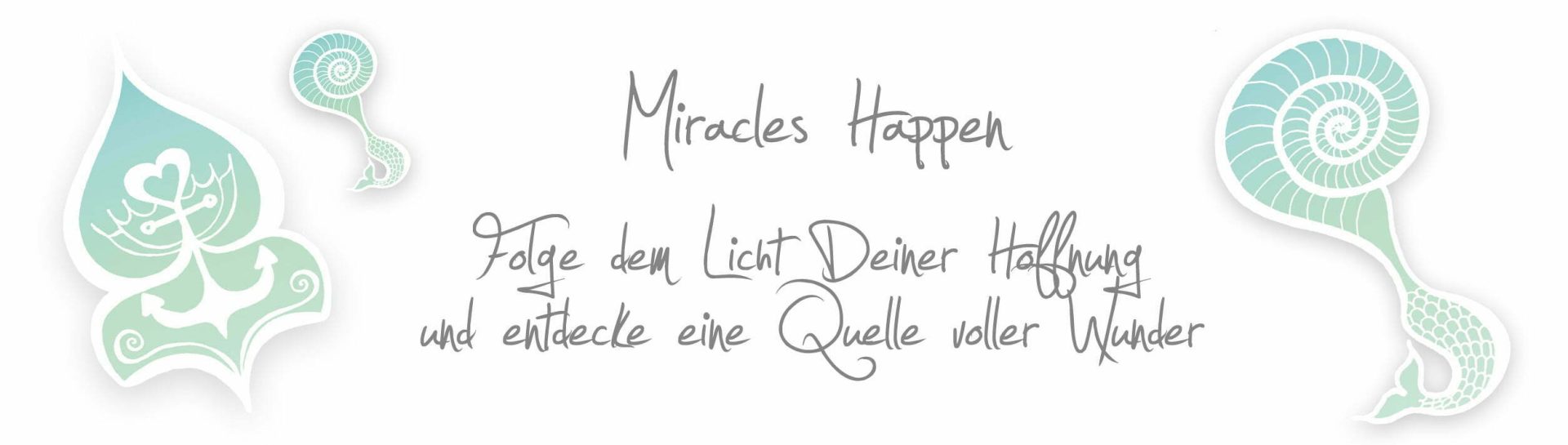 MIRACLES HAPPEN (Stoff-Wandbehang / beige)